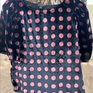 Ann Taylor shirt. Velvet Material.